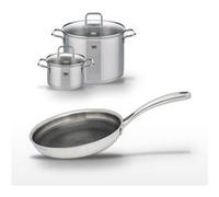 Lot Poêle 24cm & 2 Faitouts 20/26cm Elo Relief Evolution Inox