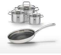 Lot Poêle 24cm & 3 Faitouts 14/16/20cm Elo Relief Evolution