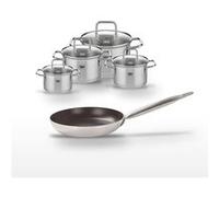 Lot Poêle 24cm avec revêtement céramique sans PFAS & 4 Faitouts 12/14/16/20 cm Elo Bistro Line Citrin