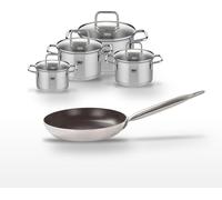 Lot Poêle 24cm avec revêtement céramique sans PFAS & 4 Faitouts 12/14/16/20 cm Elo Bistro Line Citrin