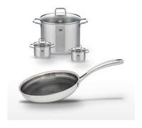 Lot Poêle 24cm Elo Relief Evolution & 3 Faitouts Elo avec couvercles Inox