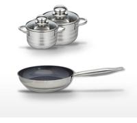 Lot Poêle 28 cm & 2 Faitouts 12/14 cm Elo Profi Therm Platinum