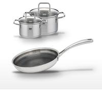 Lot Poêle 28 cm & 2 Faitouts 20/16 cm Elo Relief Evolution