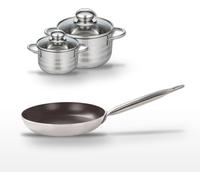 Lot Poêle 28 cm et Faitouts 12/16 cm Elo Bistro Line