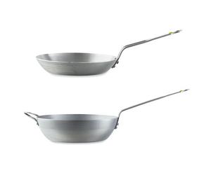 Lot poêle 28 cm et sauteuse paysanne 32 cm acier Minéral B De Buyer