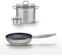 Lot Poêle 28cm & 2 Faitouts 14/26cm Elo Profi Therm Platinum