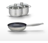Lot Poêle 28cm & 2 Faitouts 20/24cm Elo Profi Therm Platinum