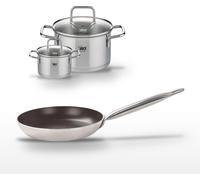 Lot Poêle 28cm avec revêtement céramique sans PFAS & Faitouts 12/20cm Elo Bistro Line Citrin