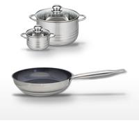 Lot Poêle 28cm et 2 Faitouts 12/24cm Elo Profi Therm Platinum
