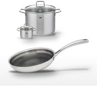 Lot Poêle 28cm et 2 Faitouts 14/26cm Elo Relief Evolution