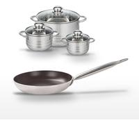 Lot Poêle 28cm et 3 Faitouts Elo Bistro Line