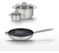 Lot Poêle 32 cm & 2 Faitouts Elo Profi Therm Platinum