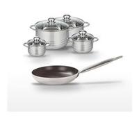 Lot Poêle 32 cm & 4 Faitouts Elo Bistro Line Gris|Noir