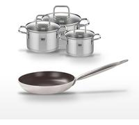 Lot Poêle 32 cm céramique Elo Bistro Line et 3 Faitouts inox Elo Citrin