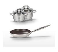 Lot Poêle 32 cm Elo Bistro Line & 2 Faitouts Inox Elo
