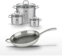 Lot Poêle 32 cm Elo Relief Evolution & 3 Faitouts Elo avec couvercles