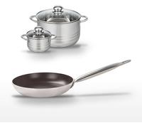 Lot Poêle 32 cm et 2 Faitouts Elo Bistro Line