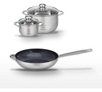 Lot Poêle 32cm & 2 Faitouts 14/24cm Elo Profi Therm Platinum