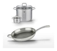 Lot Poêle 32cm & 2 Faitouts 14/26cm Elo Relief Evolution Inox