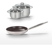 Lot Poêle 32cm & 2 Faitouts 16/20cm Elo Bistro Line