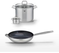 Lot Poêle 32cm Elo Profi Therm Platinum et 2 Faitouts Elo Citrin