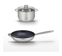 Lot Poêle 32cm et Faitout 20cm Elo Profi Therm Platinum Gris|Noir