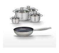 Lot Poêle céramique 24cm & 4 Faitouts Elo Profi Therm Platinum Gris|Noir