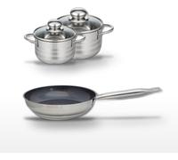 Lot Poêle céramique 28cm & 2 Faitouts 14/16cm Elo Profi Therm Platinum