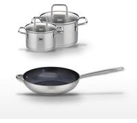 Lot Poêle céramique 32cm et 2 Faitouts 16/20cm Elo Profi Therm Platinum