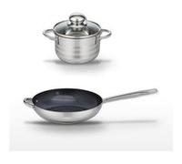 Lot Poêle céramique 32cm & Faitout 12cm Elo Profi Therm Platinum Gris|Noir