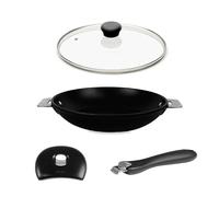 Lot poêle Cookway 32cm avec poignée, anse et couvercle Cristel