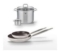 Lot Poêles 24/28 cm avec revêtement céramique sans & Faitouts 12/26 cm Elo Bistro Line Citrin