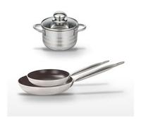 Lot Poêles 24/28 cm & Faitout 14 cm Elo Bistro Line Gris|Noir