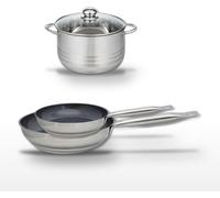Lot Poêles 24/28 cm & Faitout 20 cm Elo Profi Therm Platinum
