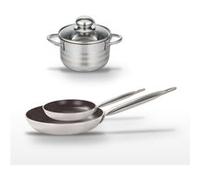Lot Poêles 24/32 cm & Faitout 12 cm Elo Bistro Line Gris|Noir
