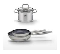 Lot Poêles 24cm & 28cm Elo Profi Therm Platinum avec Faitout 14cm Gris|Noir
