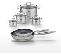 Lot Poêles 24cm & 28cm Elo Profi Therm Platinum et 4 Faitouts Elo Citrin