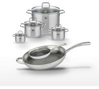 Lot Poêles 24cm & 32cm Elo Relief Evolution avec 4 Faitouts Elo Citrin