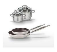 Lot Poêles 28/32 cm & Faitouts 12/16 cm Elo Bistro Line