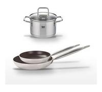 Lot Poêles 28/32cm céramique sans PFAS Elo Bistro Line & Faitout 20cm Elo Noir|Gris