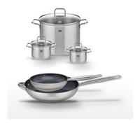 Lot Poêles céramique 24cm et 32cm Elo Profi Therm Platinum avec 3 Faitouts Elo Citrin