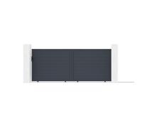 Lot portail coulissant et motorisation - Casanoov - EIGER - 4m H.163cm - Aluminum - Gris anthracite / Motorisation RANGER C300