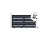 Lot portail coulissant et motorisation - Casanoov - VOGEL - 3m H.163cm - Gris - Aluminium / Motorisation RANGER C300