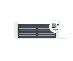 Lot portail coulissant et motorisation - Casanoov - VOGEL - 4m H.145cm - Gris - Aluminium / Motorisation RANGER C300