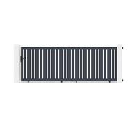 Lot Portail coulissant et Portillon - Casanoov - VEYMONT - 4m H.142cm / Portillon 1m H.142cm - Gris anthracite - Aluminium
