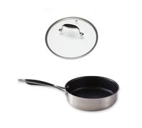 Lot sauteuse inox antiadhérente Excell'Inox 20 cm et couvercle en verre Mathon