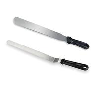 Lot Spatule longue coudée 30 cm + Spatule à gâteaux lame plate 26 cm