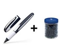 Lot Stylo Roller Rechargeable Ray + Pot De 100 Cartouches Bleu - Schneider