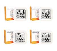 Lot Thermomètre Intérieur, 4 Pieces Lcd Mini Digital Thermometre Hygrometre Interieur, Haute Précision Petit Thermomètre D'In[O88]