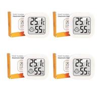 Lot Thermomètre Intérieur, 4 Pieces Lcd Mini Digital Thermometre Hygrometre Interieur, Haute Précision Petit Thermomètre D'In[O88]